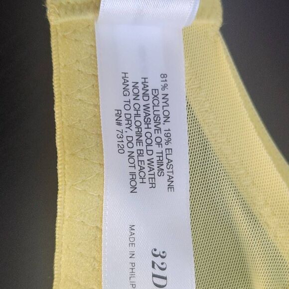 Frederick's of Hollywood Butter Yellow Balconette Bra Size 32D NWT Lingerie Show - Picture 10 of 14